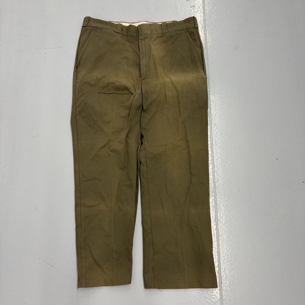 Vintage 60s Sears Green Sanforized Workwear Chinos 38x28